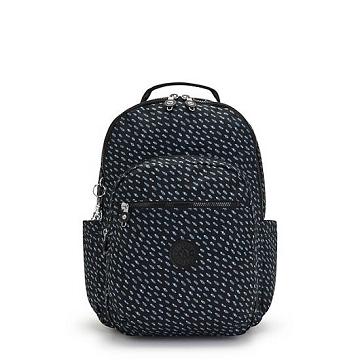 Kipling Seoul Large Printed 15" Backpack Laptoptassen Blauw | België 1553TC